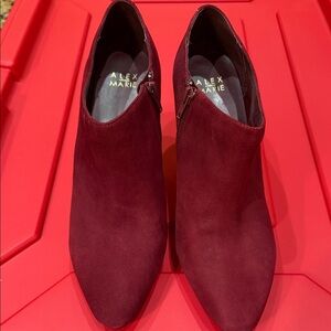 Alex Marie Deep burgandy Ankle Booties
